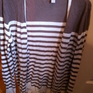 Brown and white cardigan