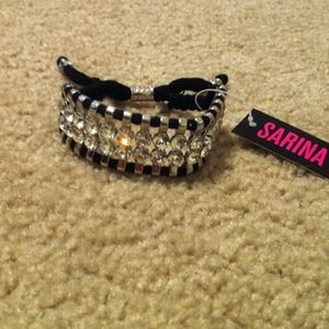 Black and silver bracelet