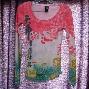 Lucky Brand Asian style long sleeve shirt!