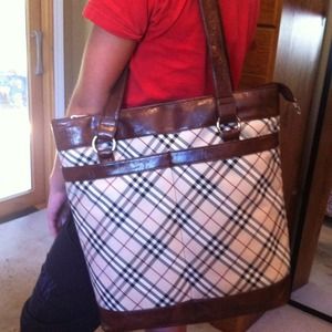 Burberry look alike.tote. Never used