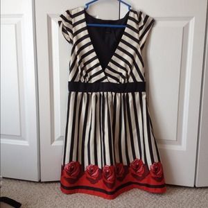 Unique boutique striped floral dress
