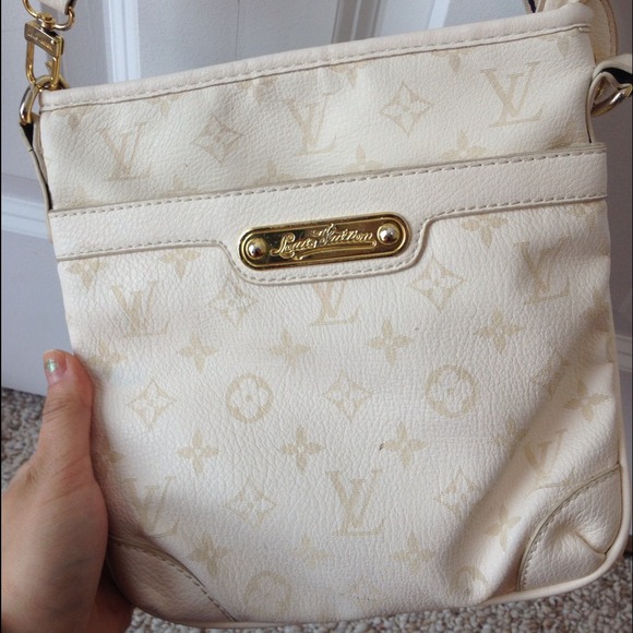 Cream Louis Vuitton inspired cross body