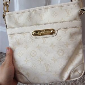 Cream Louis Vuitton inspired cross body
