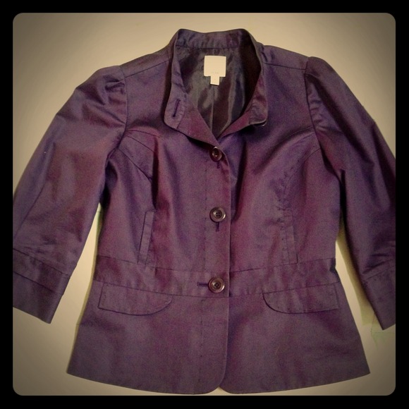 Nordstrom Halogen 3/4 Plum Blazer