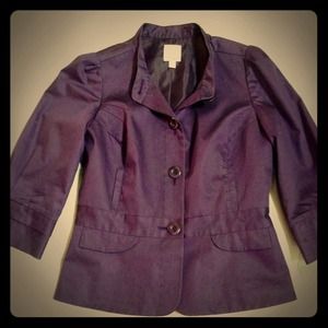 Nordstrom Halogen 3/4 Plum Blazer