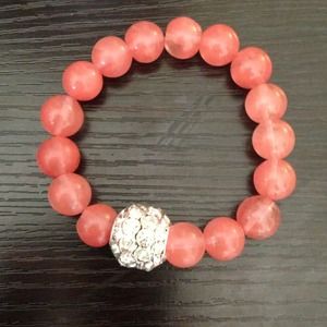 Peach Rhinestones Bracelet
