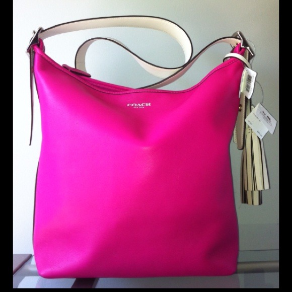 Coach Handbags - SOLD-Coach Legacy Lth Duffle-fuschia-19889