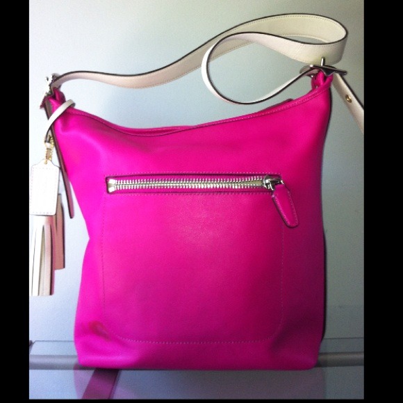 SOLD-Coach Legacy Lth Duffle-fuschia-19889 - Picture 2 of 4