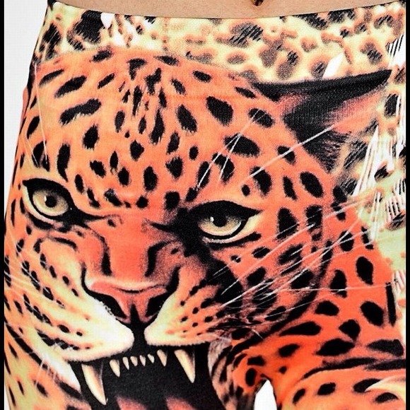 Leopard Animal Print Stretch Leggings - Picture 2 of 3