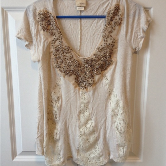 Daytrip embellished cream top