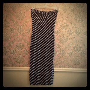 Strapless striped dress