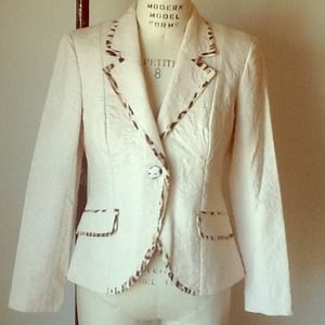 Fabulous Rebecca Taylor Leopard Trim Jacket