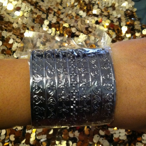 Silvertone Cuff Bracelet - Picture 2 of 2