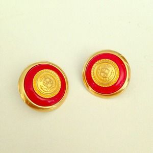 Red and Gold Earrings