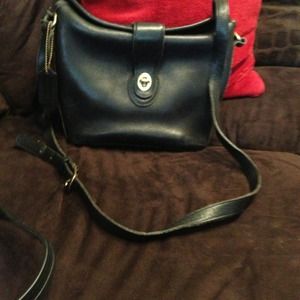 Black Leather Coach handbag.