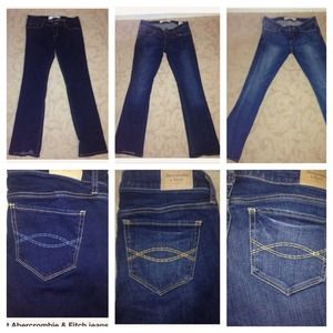Three pairs of Abercrombie and Fitch jeans