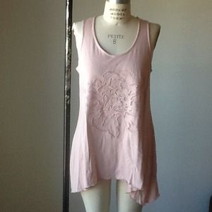 Cynthia Rowley Floral "Sharkbite" Tank Top