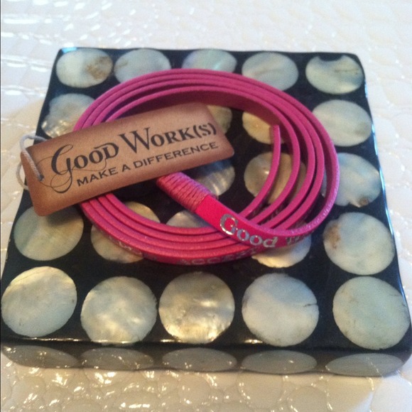 NWT Good Works Make a Difference leather bracelet - Picture 2 of 2