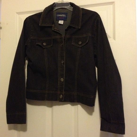 Dark denim jacket(black)