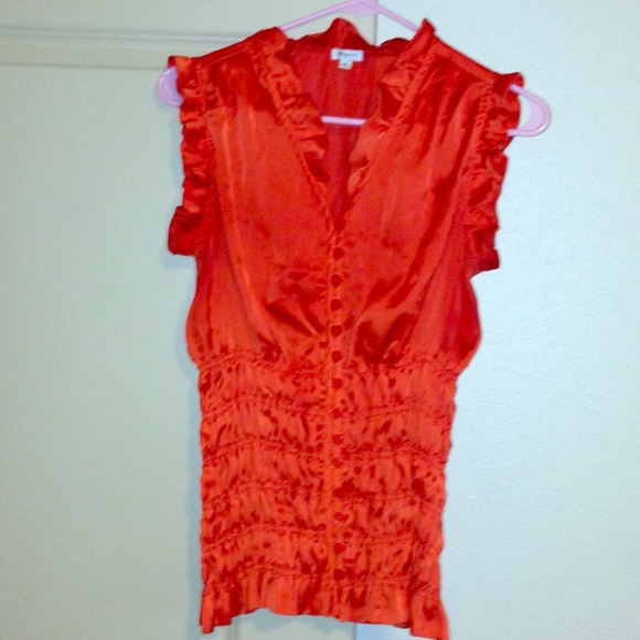 Pretty orange silky top