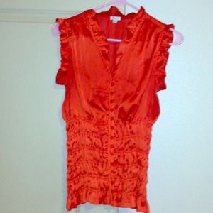 Pretty orange silky top