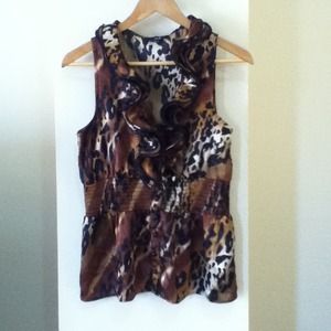 Animal print dressy top