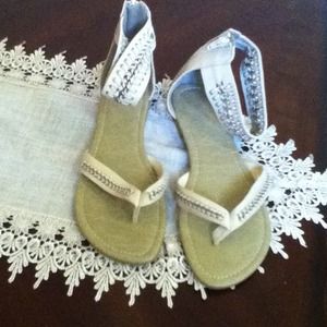 Cream sandals