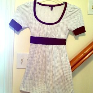 Baby doll polka dot top with tie in the back