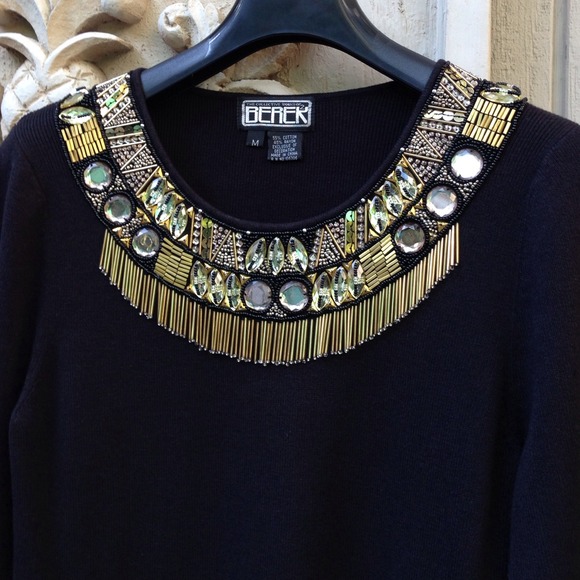 Berek Accessories - 🎉HP BEREK Black Sweater with Gorgeous Bead Detail