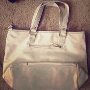 Pearl white snake or gater skin pattern