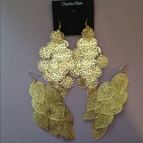 Gold chandelier earring bundle!!!