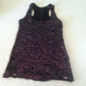 Purple sequin tank top - worn once