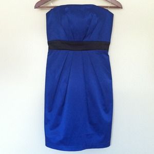 SOLD LOCALLY - Strapless royal blue cocktail dress