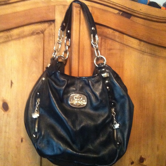 Kathy Van Zeeland black hobo style bag