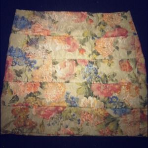 Floral Print Lace Skirt