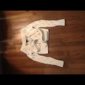 White Crop sweater. From bebe