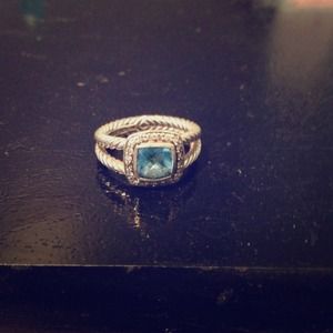 Authentic David Yurman Blue Topaz Ring