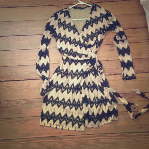Chevron wrap dress