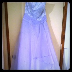 Purple Cinderella style prom dress