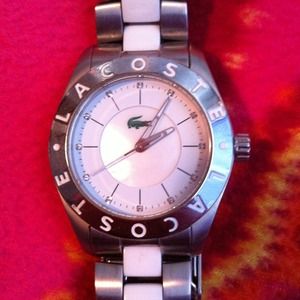 ❌Just reduced❌Silver and white Lacoste mans watch