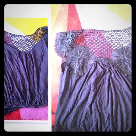 Grey tank with Floral Back