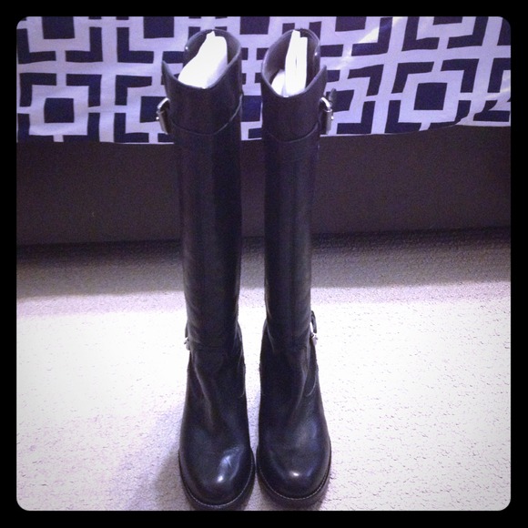 Black leather Michael Kors tall boots - Size 5.5