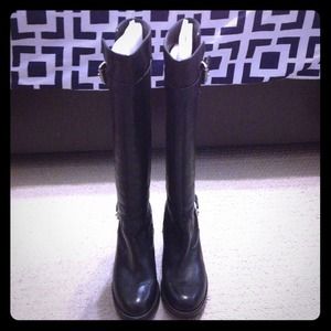 Black leather Michael Kors tall boots - Size 5.5