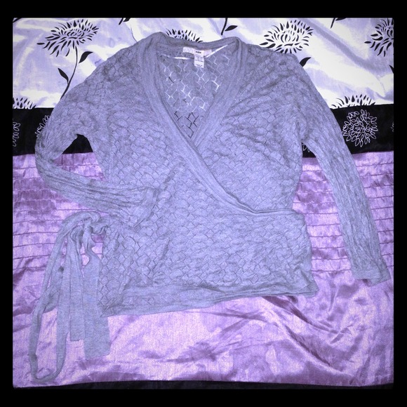 "H & M" wrap around sweater cover up.