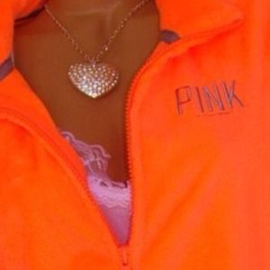 New Victoria secret salmon bright zip up