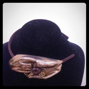 Gold and Brown handmade hair band !