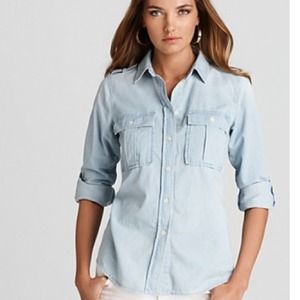 MICHAEL Michael Kors Military Denim Shirt