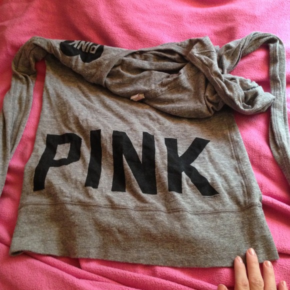 Victoria's Secret Gray Long Sleeved Top with Hood! - Picture 2 of 2