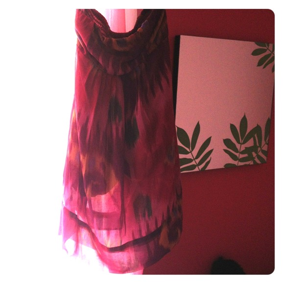 Boho chic magenta dress