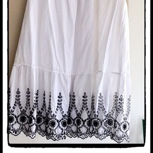 Size large long , baby doll dress, runching on top